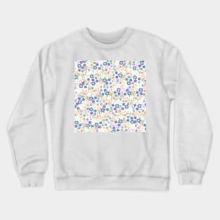 Sweet Colorful Ditsy Floral Pattern Crewneck Sweatshirt